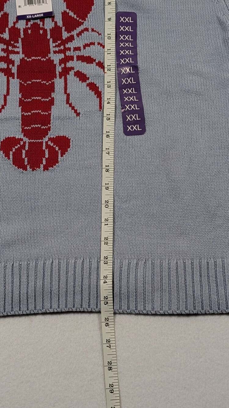 Mighty Fine Women's Blue Lobster Graphic Knit Crewneck Sweater XXL - Picture 8 of 10